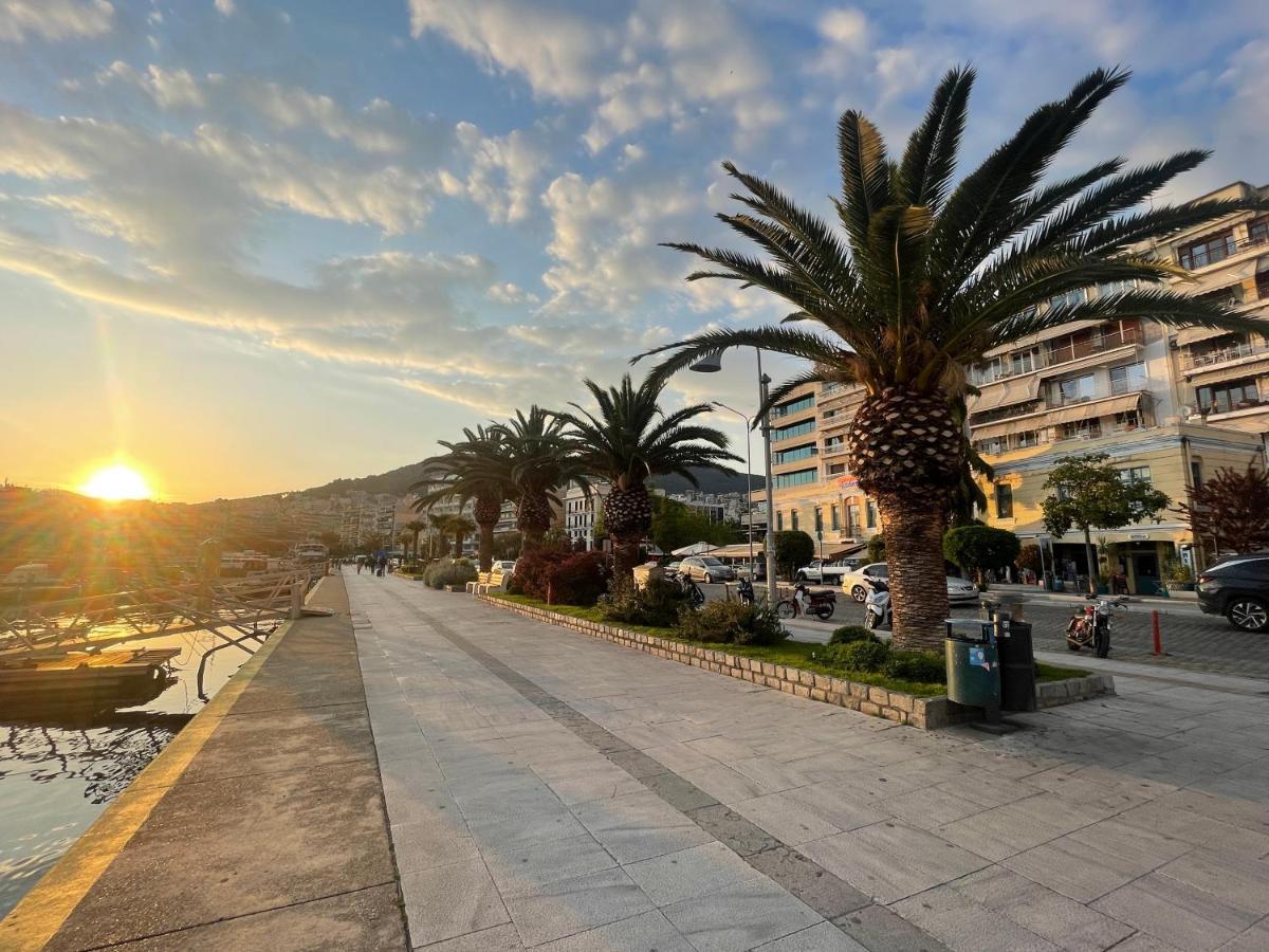George & Nia Apartment - Central Kavala With Panoramic Terrace View Exteriör bild